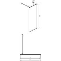 Неподвижная перегородка 99,5х200 см Ambassador Walk-in 15032218 тонированное