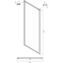 Боковая стенка 90 см Ambassador Forsa 90NX прозрачное