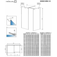 Душевая перегородка Radaway Modo New II 160 389164-01-01 профиль Хром стекло прозрачное
