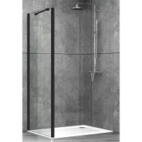 Неподвижная перегородка 99,5 см Abber Schwarzer Diamant AG100BS прозрачное