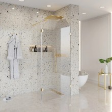 Неподвижная перегородка 110 см Niagara NG-642-11GOLD прозрачное