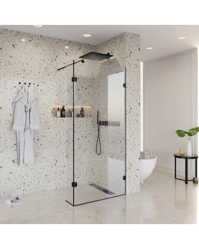 Неподвижная перегородка 110 см Niagara NG-682-11BLACK прозрачное