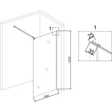 Неподвижная перегородка 90 см Niagara NG-663-90 прозрачное