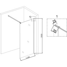 Неподвижная перегородка 110 см Niagara NG-663-11 прозрачное