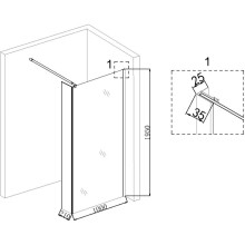 Неподвижная перегородка 100 см Niagara NG-664-10 прозрачное