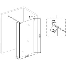 Неподвижная перегородка 110 см Niagara NG-664-11 прозрачное