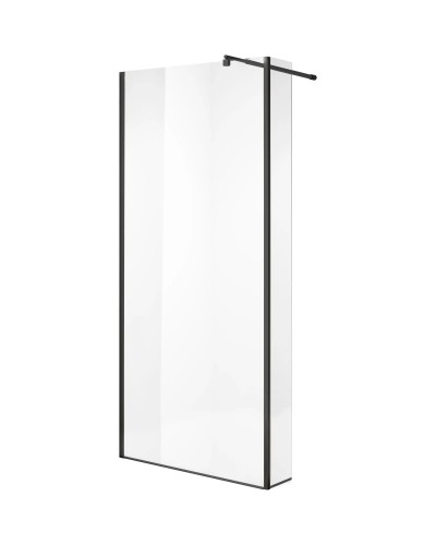 Неподвижная перегородка 100 см Niagara NG-684-10BLACK прозрачное