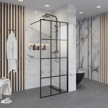 Неподвижная перегородка 90 см Niagara NG-685-90BLACK прозрачное