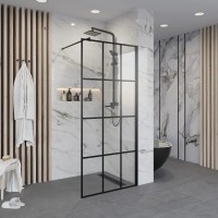 Неподвижная перегородка 110 см Niagara NG-685-11BLACK прозрачное