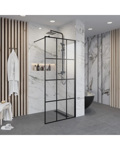 Неподвижная перегородка 110 см Niagara NG-685-11BLACK прозрачное