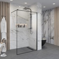 Неподвижная перегородка 110 см Niagara NG-687-11BLACK прозрачное