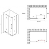 Боковая стенка 60 см Abber Schwarzer Diamant S60M матовое