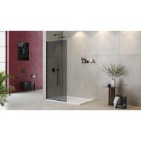 Неподвижная перегородка 90 см Cezares LIBERTA-L-1-TB-90-GR-NERO графитовое