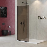 Неподвижная перегородка 90 см Cezares LIBERTA-L-1-TB-90-BR-NERO бронза