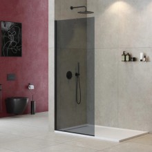 Неподвижная перегородка 80 см Cezares LIBERTA-L-1-TB-80-GR-NERO графитовое