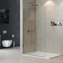 Неподвижная перегородка 130 см Cezares LIBERTA-L-1-TB-130-C-Cr прозрачное