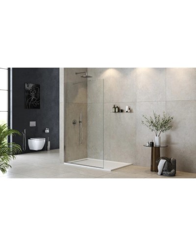 Неподвижная перегородка 125 см Cezares LIBERTA-L-1-TB-125-C-Cr прозрачное