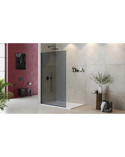 Неподвижная перегородка 120 см Cezares LIBERTA-L-1-TB-120-GR-NERO графитовое