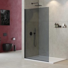 Неподвижная перегородка 120 см Cezares LIBERTA-L-1-TB-120-GR-NERO графитовое