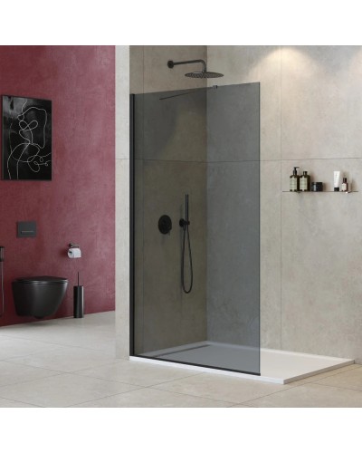 Неподвижная перегородка 120 см Cezares LIBERTA-L-1-TB-120-GR-NERO графитовое