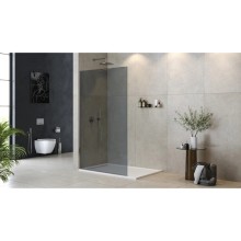 Неподвижная перегородка 120 см Cezares LIBERTA-L-1-TB-120-GR-Cr графитовое