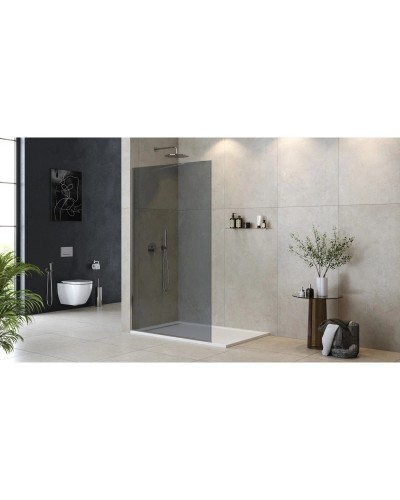 Неподвижная перегородка 120 см Cezares LIBERTA-L-1-TB-120-GR-Cr графитовое