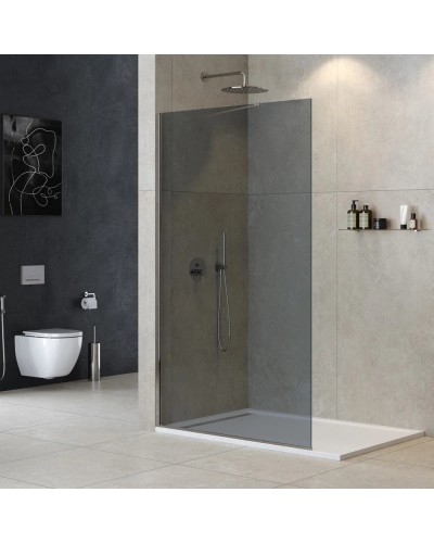 Неподвижная перегородка 120 см Cezares LIBERTA-L-1-TB-120-GR-Cr графитовое