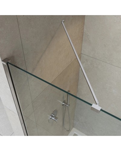 Неподвижная перегородка 120 см Cezares LIBERTA-L-1-TB-120-C-Cr прозрачное