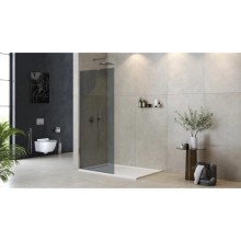 Неподвижная перегородка 110 см Cezares LIBERTA-L-1-TB-110-GR-Cr графитовое