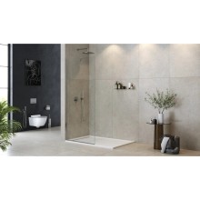 Неподвижная перегородка 105 см Cezares LIBERTA-L-1-TB-105-C-Cr прозрачное