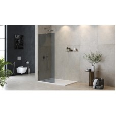 Неподвижная перегородка 100 см Cezares LIBERTA-L-1-TB-100-GR-Cr графитовое