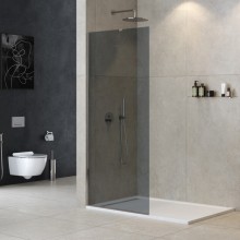 Неподвижная перегородка 100 см Cezares LIBERTA-L-1-TB-100-GR-Cr графитовое