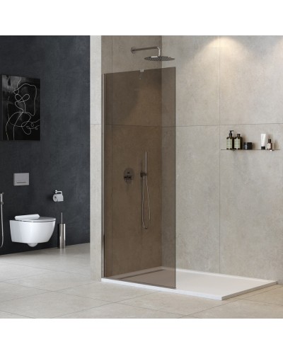 Неподвижная перегородка 100 см Cezares LIBERTA-L-1-TB-100-BR-Cr бронза