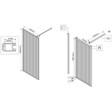 Неподвижная перегородка 80 см Vincea Walk-In HP Art VSW-1HP800FLBG рифленое