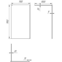 Неподвижная перегородка 110 см Paini PAINI-WalkIN110C прозрачное