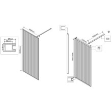 Неподвижная перегородка 80 см Vincea Walk-In HP Art VSW-1HP800FLB рифленое
