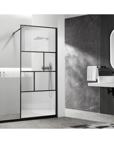 Неподвижная перегородка 80 см Vincea Walk-In HC Art VSW-1HC800CFB прозрачное/рифленое