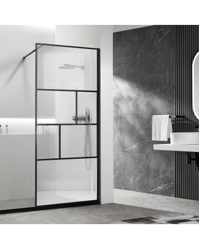 Неподвижная перегородка 100 см Vincea Walk-In HC Art VSW-1HC100CFB прозрачное/рифленое