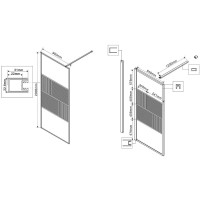 Неподвижная перегородка 90 см Vincea Walk-In HC Art VSW-1HC900CFGM прозрачное/рифленое