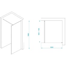 Неподвижная перегородка 120 см RGW WA-002G Walk-in 35100212-16 прозрачное