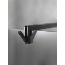 Душевая перегородка Jacob Delafon Contra Walk In 140 E22W140-BLV профиль Черный стекло Серое