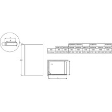 Душевая перегородка Jacob Delafon Contra Walk In 140 E22W140-BLV профиль Черный стекло Серое