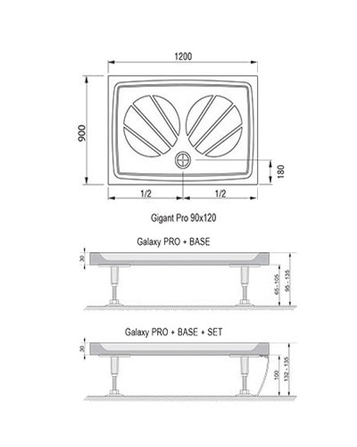 Душевой поддон из искусственного камня Ravak Gigant Pro 120x90 XA03G701010 Белый