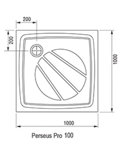 Душевой поддон из искусственного камня Ravak Perseus Pro 100x100 XA03AA01010 Белый