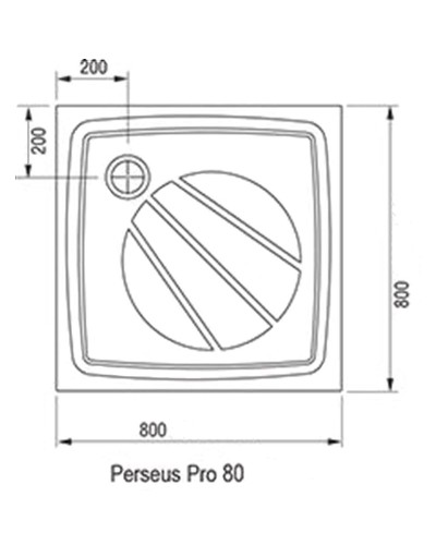 Душевой поддон из искусственного камня Ravak Perseus Pro 80х80 XA034401010 Белый