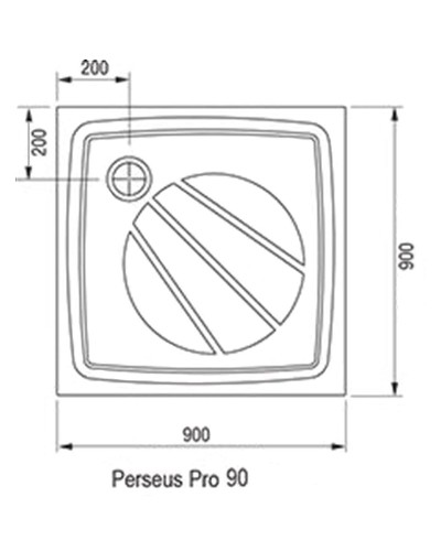 Душевой поддон из искусственного камня Ravak Perseus Pro 90х90 XA037701010 Белый