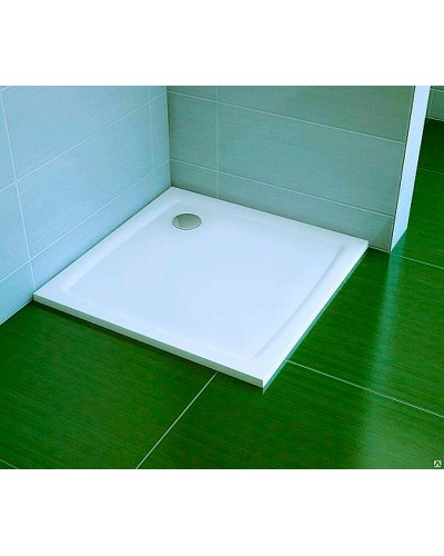 Душевой поддон из искусственного камня Ravak Perseus Pro 90х90 Flat XA037711010 Белый
