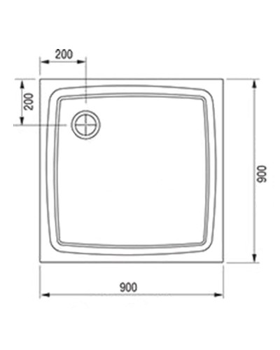 Душевой поддон из искусственного камня Ravak Perseus Pro 90х90 Flat XA037711010 Белый