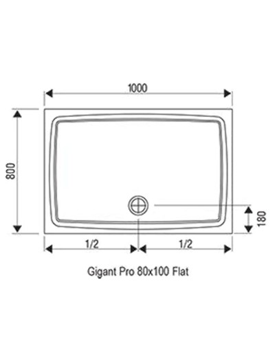 Душевой поддон из искусственного камня Ravak Gigant Pro 100x80 Flat XA03A411010 Белый