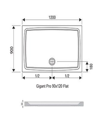 Душевой поддон из искусственного камня Ravak Gigant Pro 120x90 Flat XA03G711010 Белый